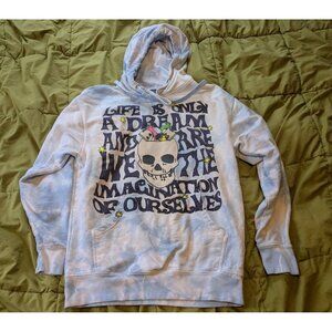 Coney Island Picnic Size S Hoodie Sweatshirt Blue Tie Dye Urban Outfitters Skull